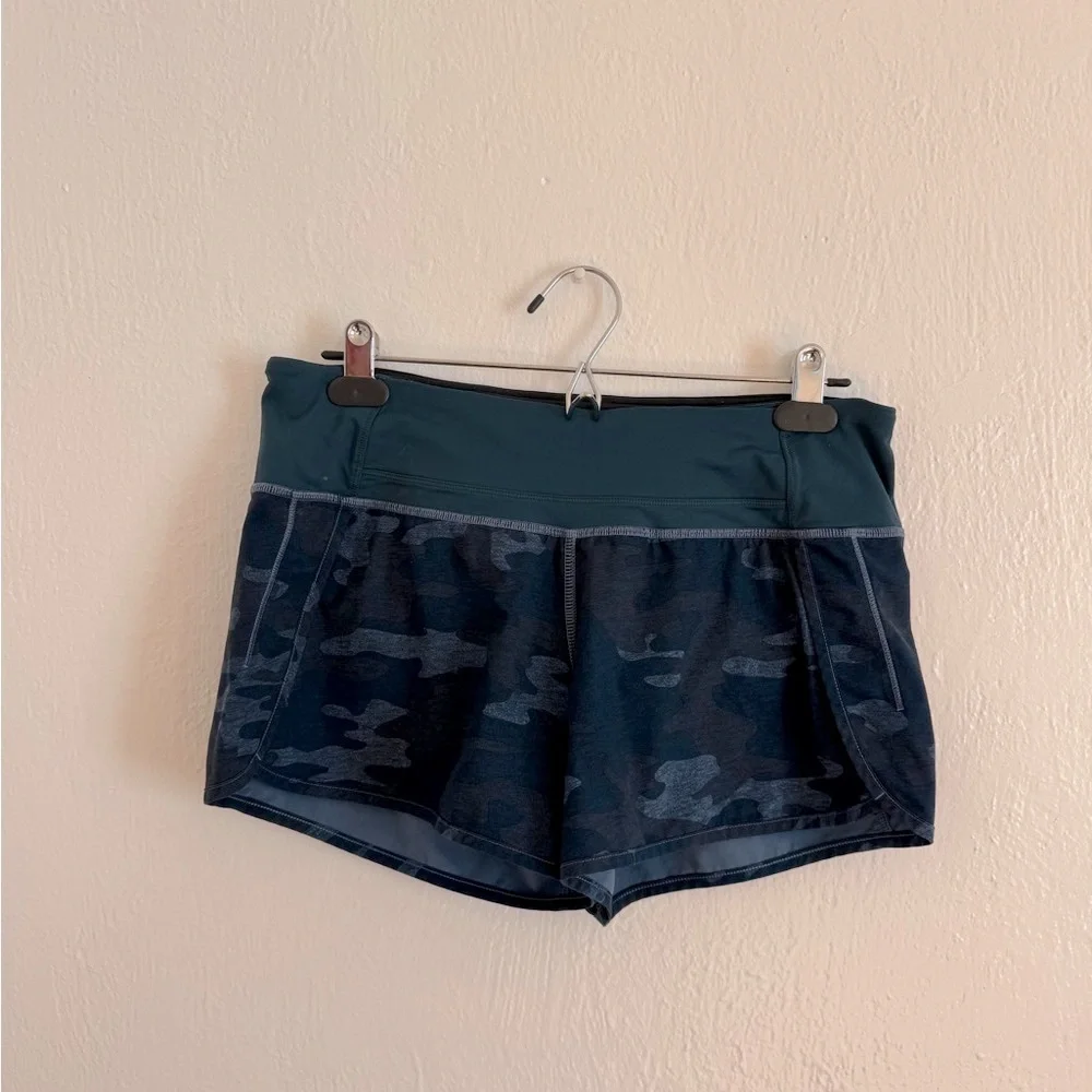 Lululemon Athletica Navy Camo Athletic Shorts